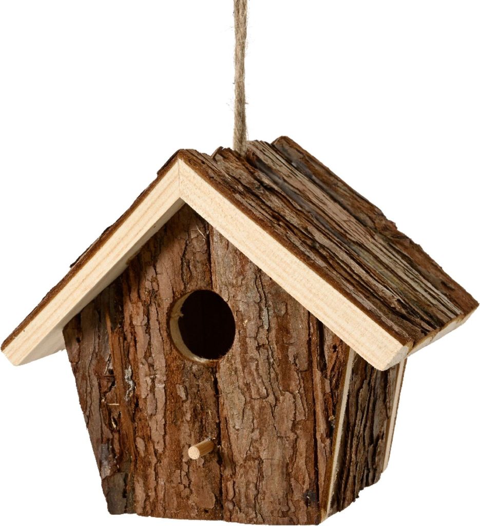 Vogelhaus 16x12x14cm Holz zum Aufhängen