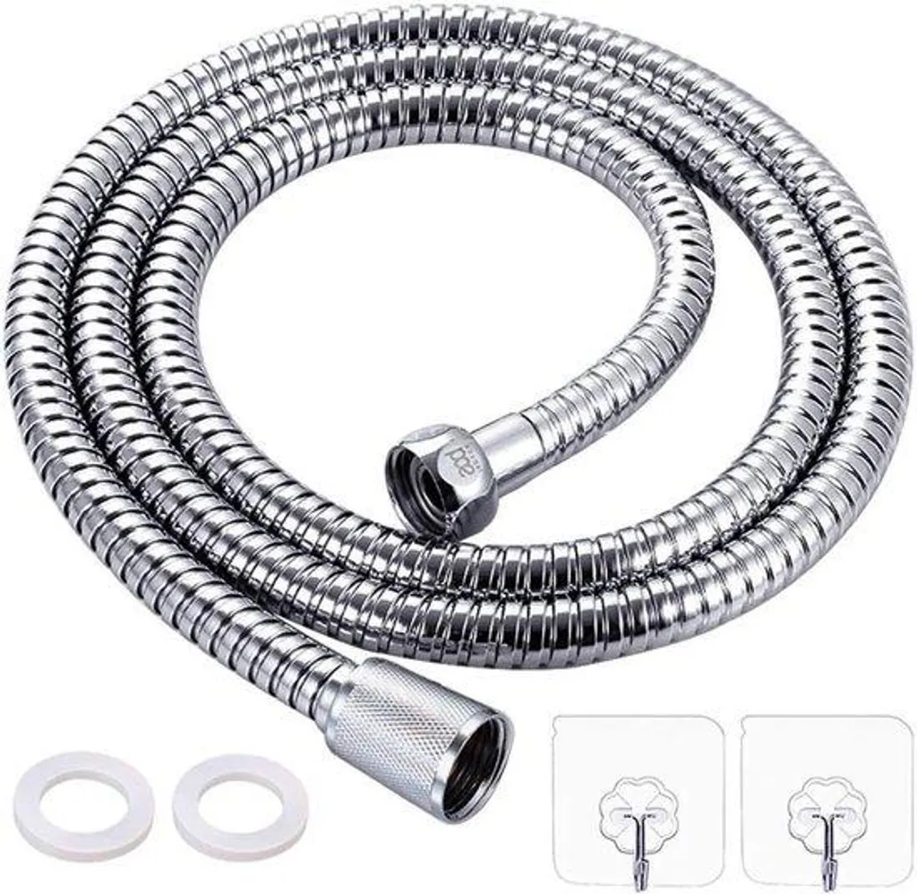 Flexible de douche 1,5 m pour cabine et baignoire avec finition chromée