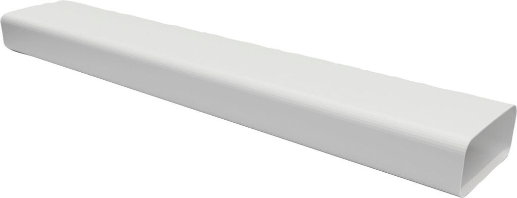 OPTIMAIRO N14004 Flachkanal, Lüftungskanal Luftführung Belüftung, geräuscharm energieeffizient, Kunststoff weiß 175x80x1000 mm