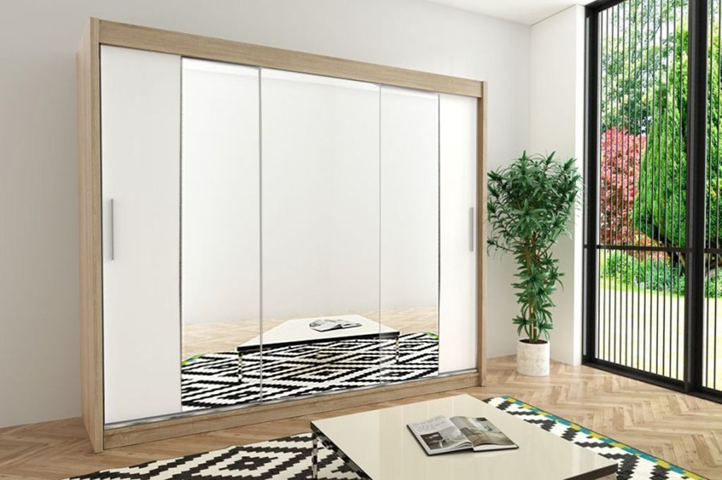 MINIO Kleiderschränke TOKYO 2 250 cm Sonoma / Weiße