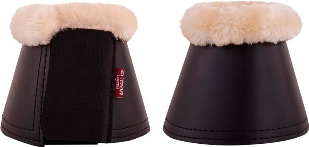 BR Cloches d'obstacle Prem. synt. fourrure mouton noir/nature XL