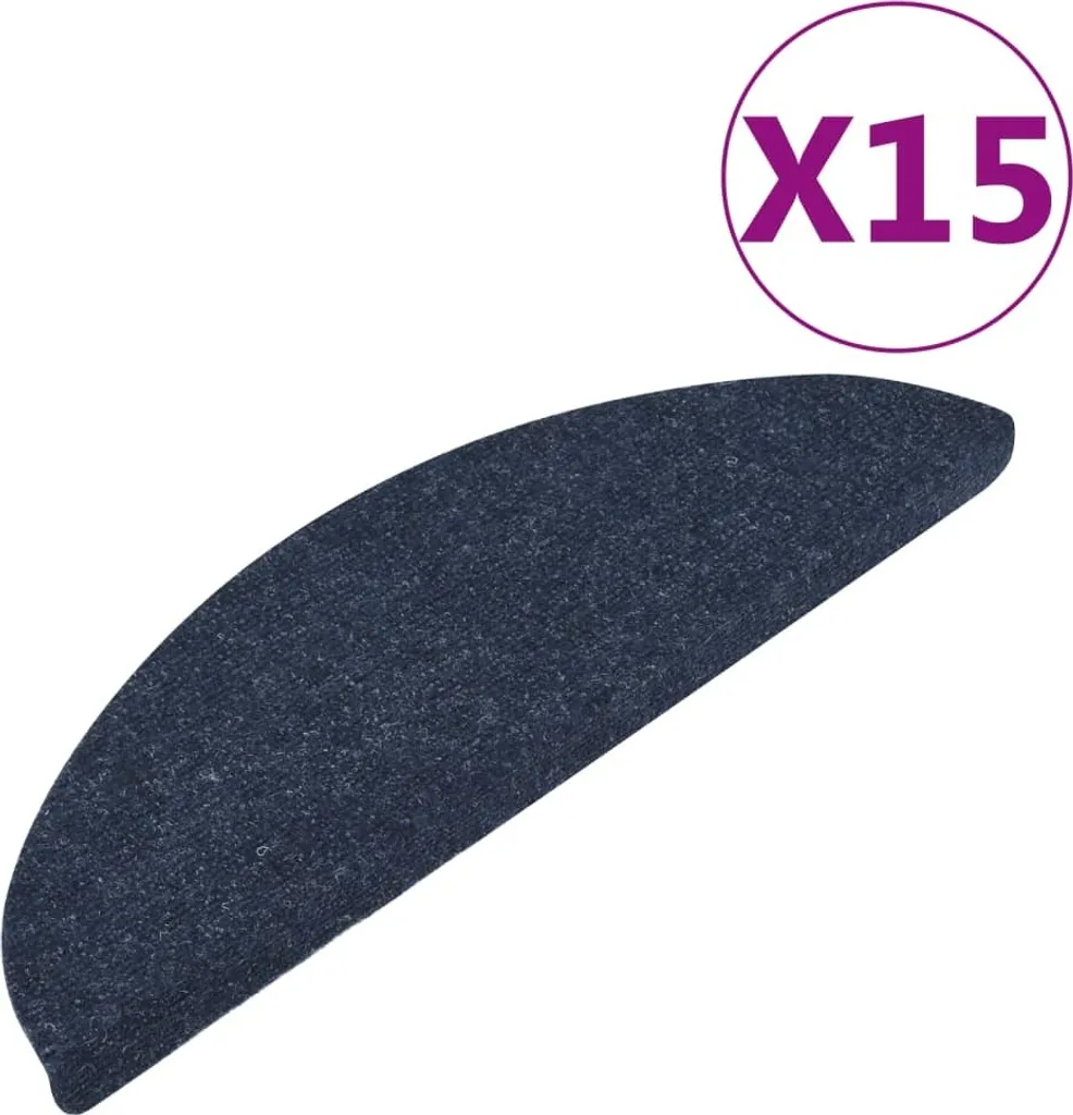 Tapis d'escalier antidérapant bleu 15 pcs - Fini les marches glissantes et bruits