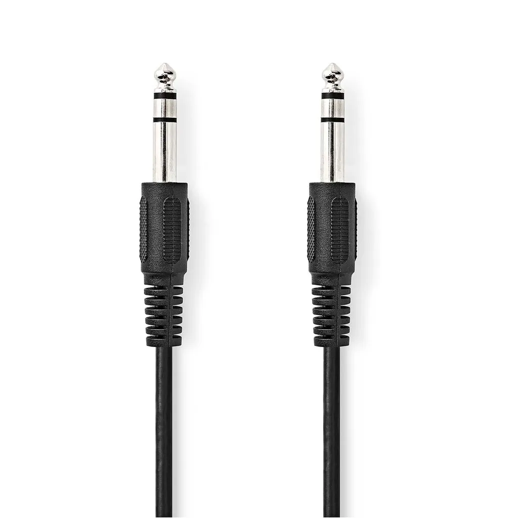 Cavo Jack 6,35 mm Stereo TRS 2m | Schermatura Professionale Svart