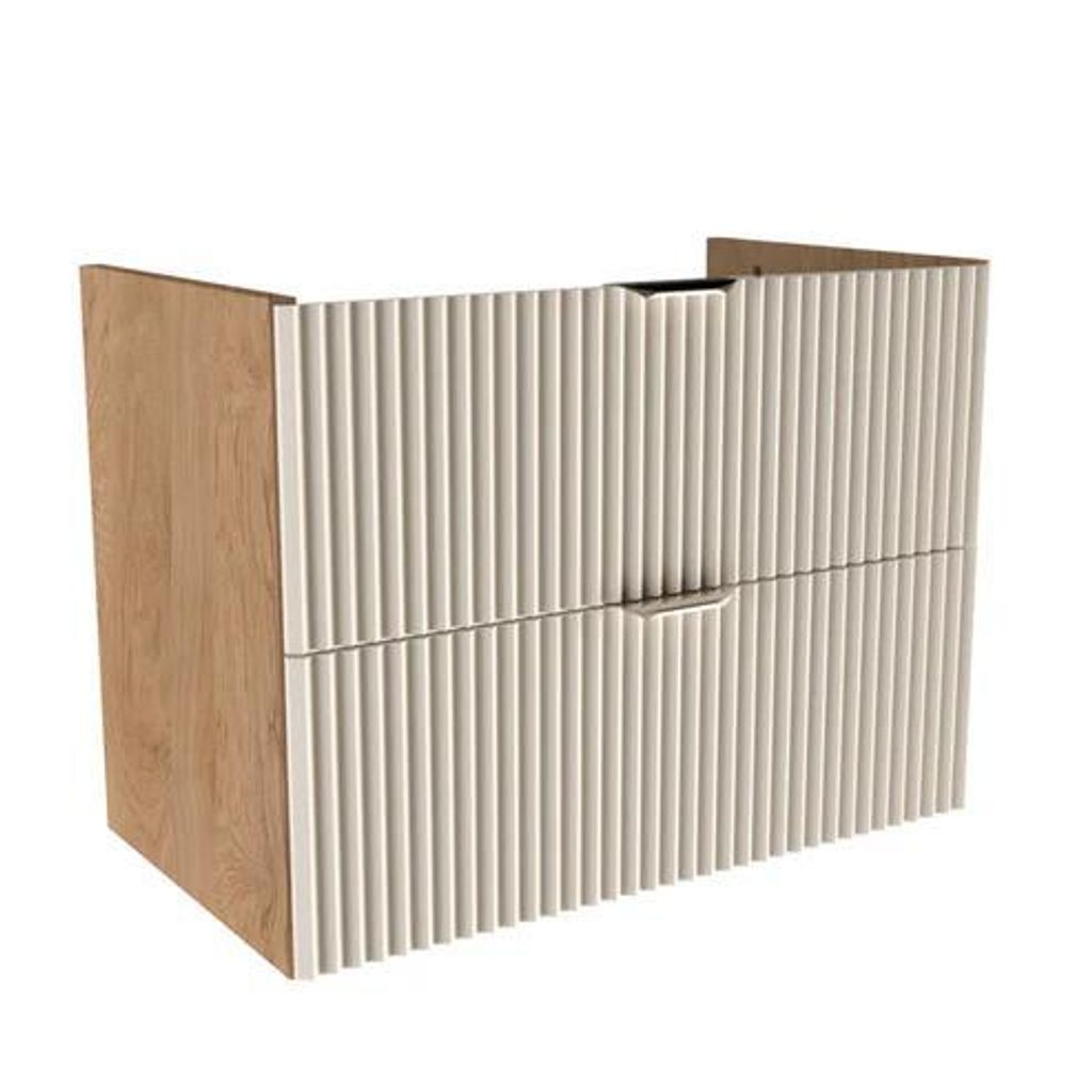 WENA Waschtischunterschrank 80 cm ohne Oberteil, geriffelte Produktbild 