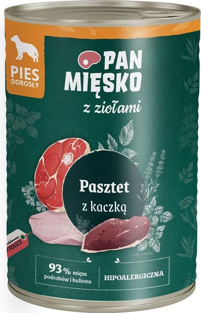 Nassfutter PAN MIĘSKO Kräuter Ente 400 g