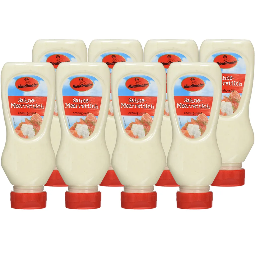 Händlmaier Sahne Meerrettich Sauce Crémeuse 225g Pack de 8 Format Bouteille