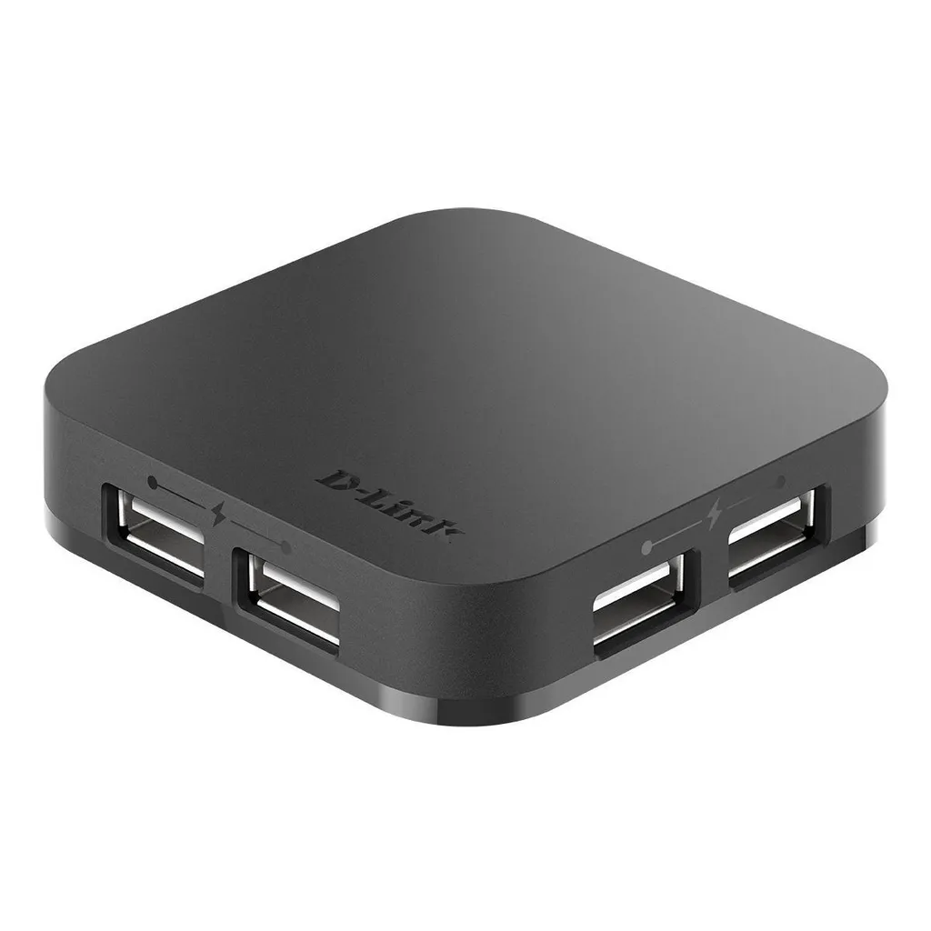 D-Link DUB-H4 4-Port USB2 Hub mit Netzteil schwarz retail