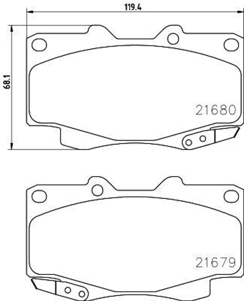 Plaquettes de frein Toyota Hilux pour usage intensif - HELLA 8DB