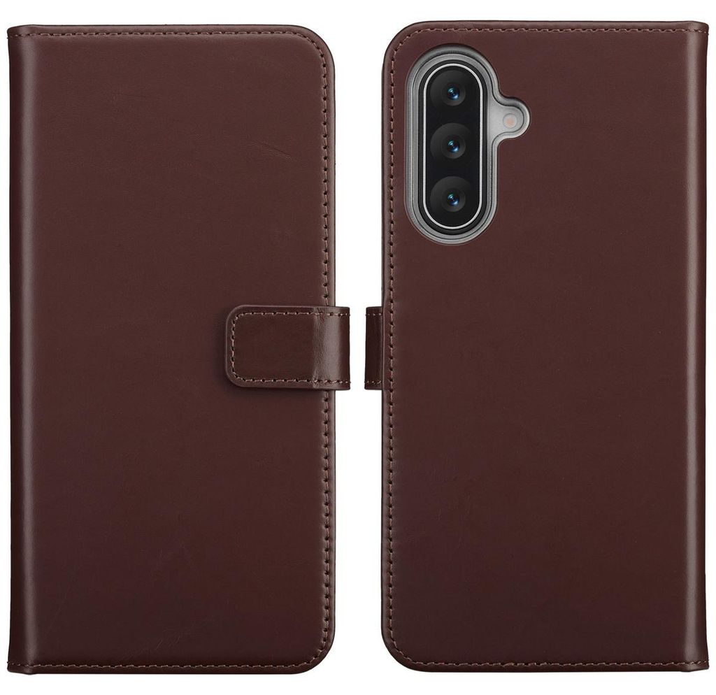 Funda de Cuero Auténtico tipo Libro para Samsung Galaxy A18 Imagen del producto 