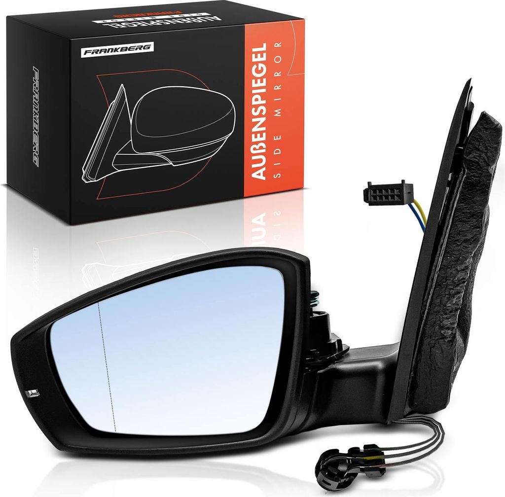 Frankberg 1x Außenspiegel Links für VW Polo 6C1 6R1 602 604 612 614 Bj ab 2009