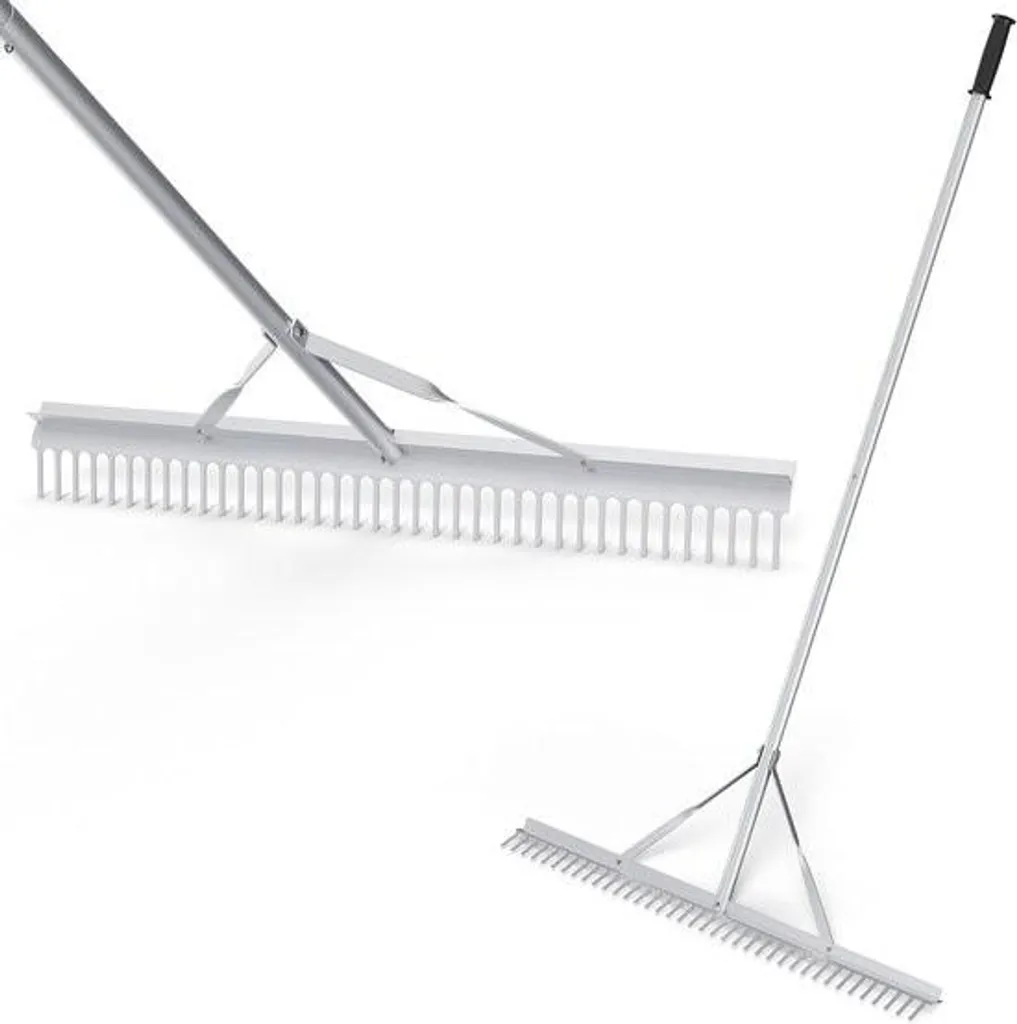 Râteau de jardin 91 cm avec 36 dents et manche 174 cm en aluminium léger