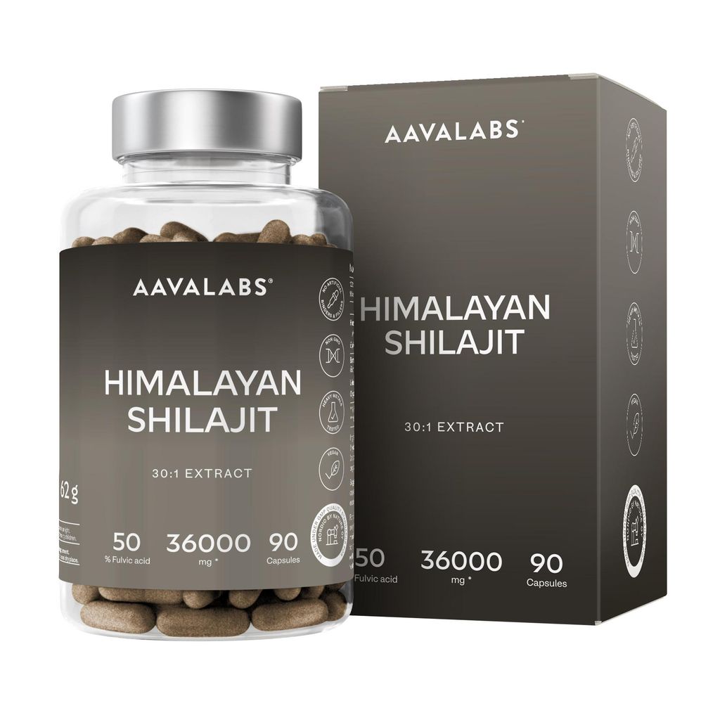 Aavalabs Shilajit Kapseln | 50% Fulvinsäure | Himalaya Produktbild 