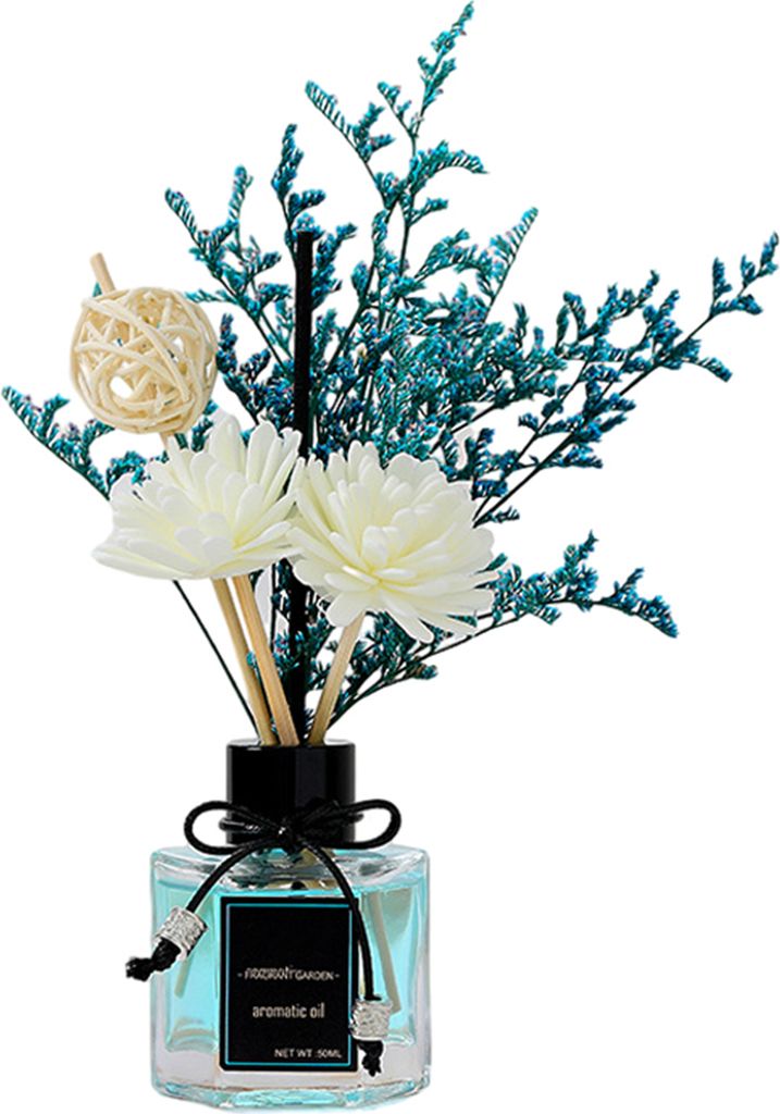 50 ml Glasdiffusor Pflanze Rattan Deodorisierende dekorative Geruchsentfernung-Meeresbrise