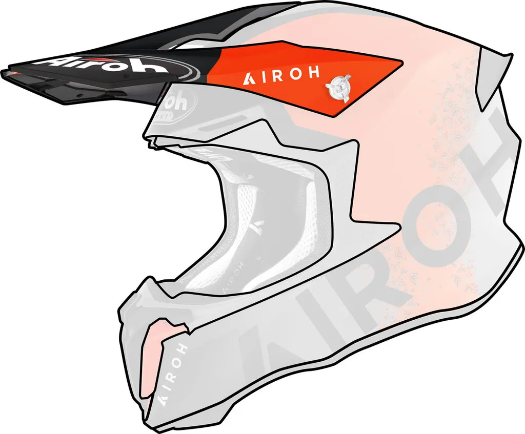 Visière de rechange pour casque moto Airoh Twist 2.0 teinte orange