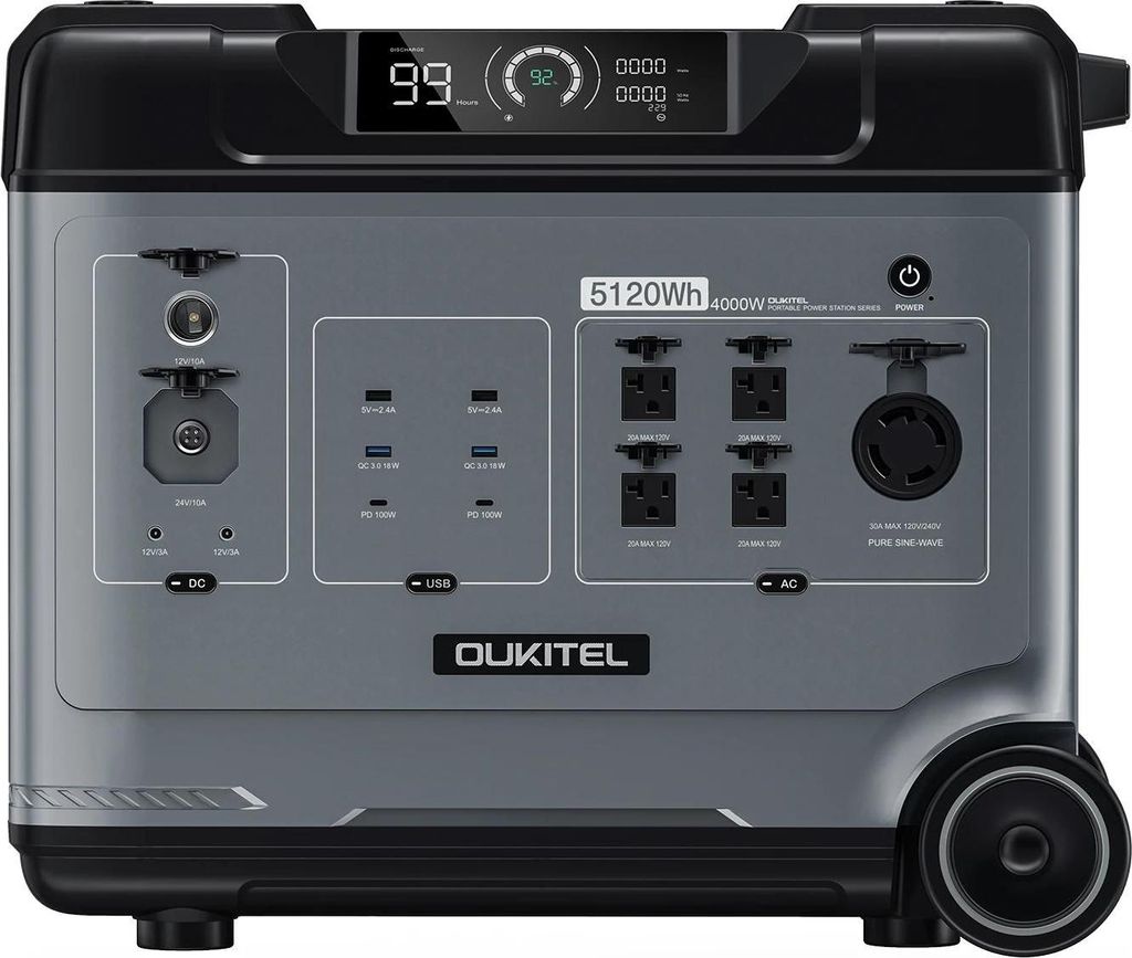 P5000 Pro - Tragbare Powerstation - 5120Wh LiFePO4-Akku - 4000W AC - 2x USB-C 100W - Intelligente Temperatursteuerung