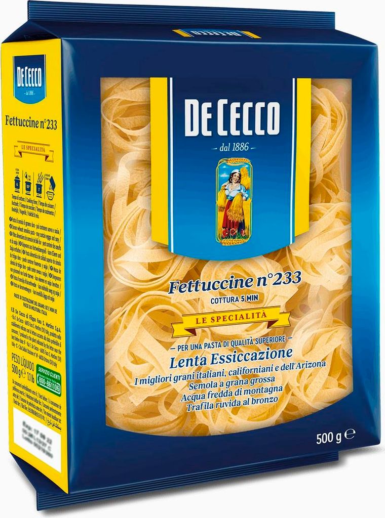 De Cecco Fettuccine No. 233 Italské těstoviny z tvrdé Obrázek produktu 