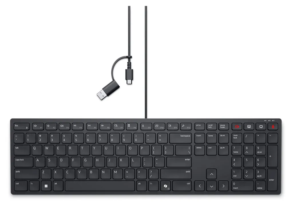 Clavier d'Ordinateur Dell KB525C Filaire Noir QWERTZ avec Pavé Numérique