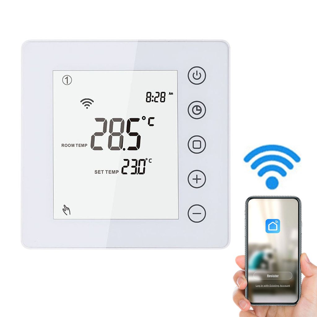 WIFI Smart Thermostat Temperaturregler Garten & Heimwerken Baumarkt Heizungstechnik Heizkörperthermostate 