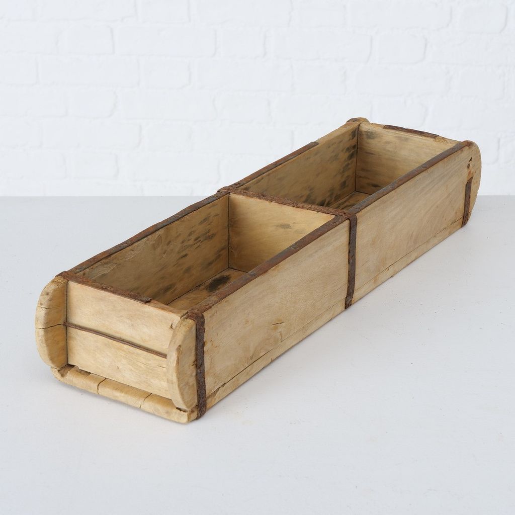 Box Rygge recyceltes Holz hellbraun H.9 cm  L,58 cm Produktbild 
