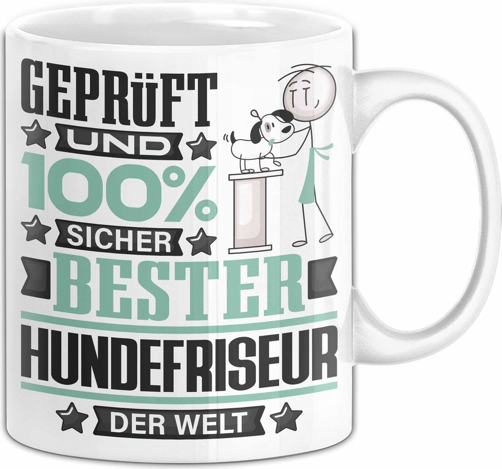 Hundefriseur Geschenk Lustiger Spruch für Hundefriseur Geschenkidee Bester Hundefriseur Der Welt (Weiß)