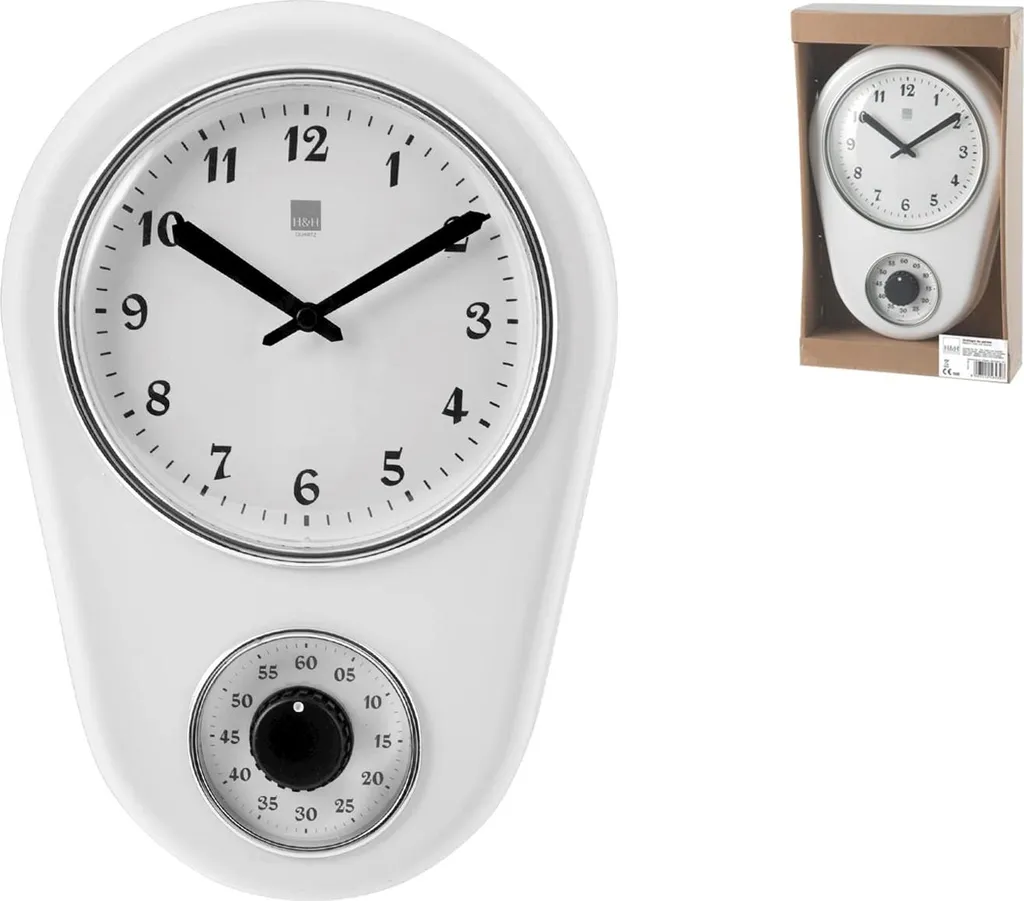 H&H Horloge Murale Design 21x31 cm - Aménagement et Décoration Intérieur