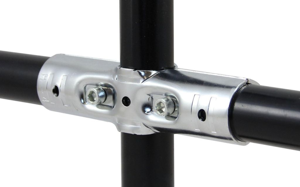 Doppel-T-Verbinder verchromt für 28 mm Rohre