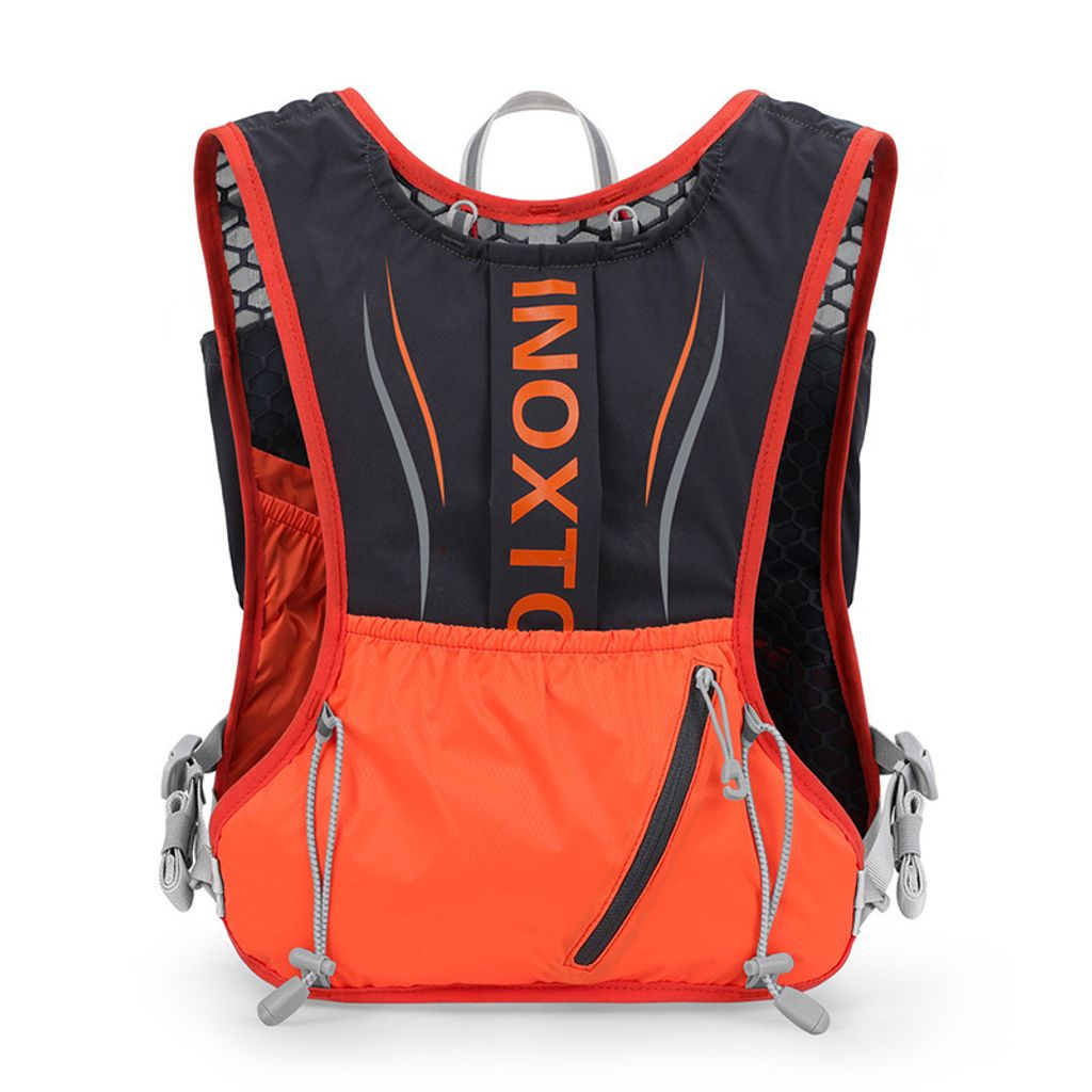 Laufen Radfahren Weste Tasche Wandern Hydration Rucksack Outdoor 5L Wasser Rucksack Tasche Orange
