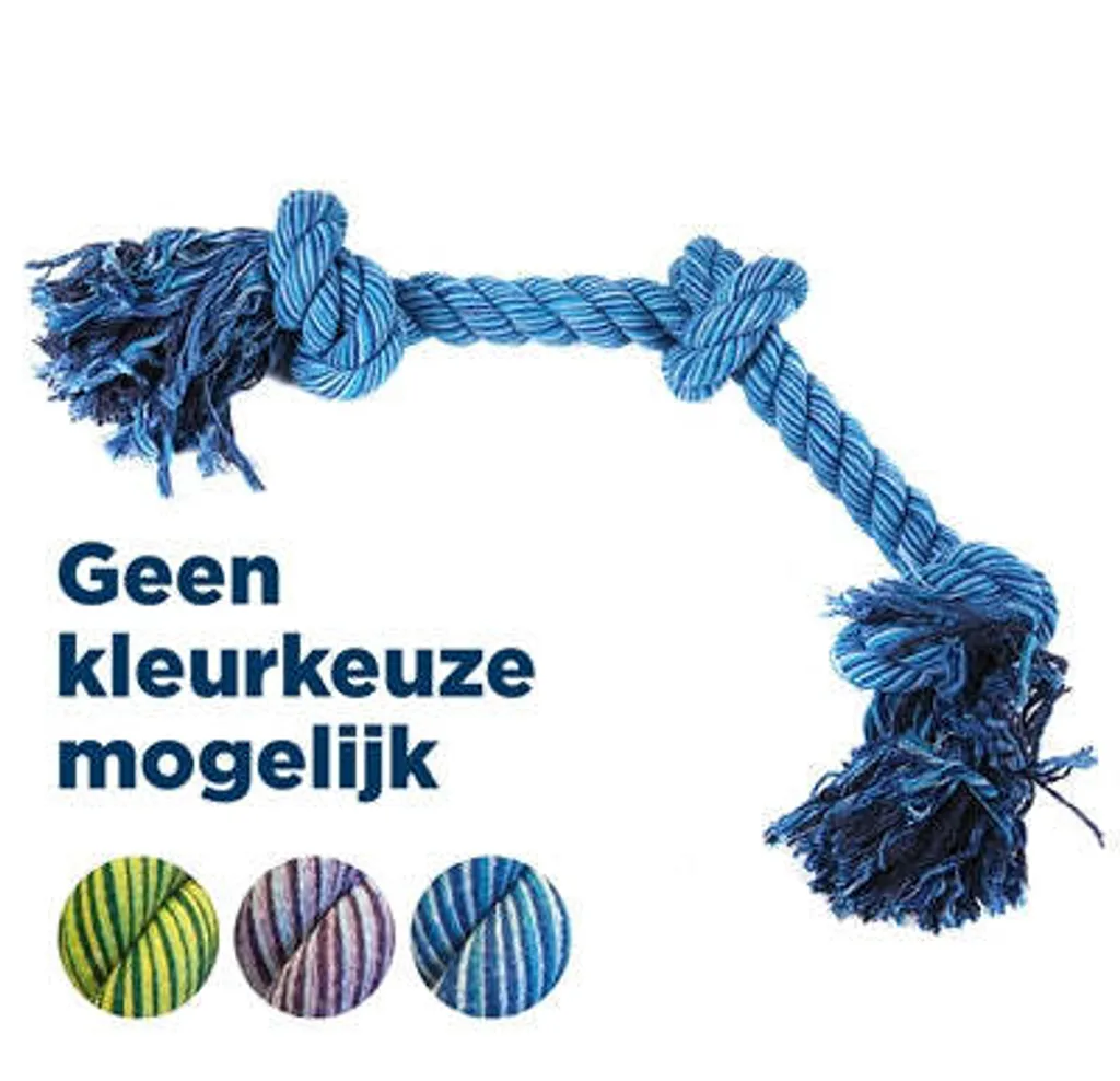 Corde à nœuds Happy Pet Flossin Fun 3 Knoop pour le soin des gencives