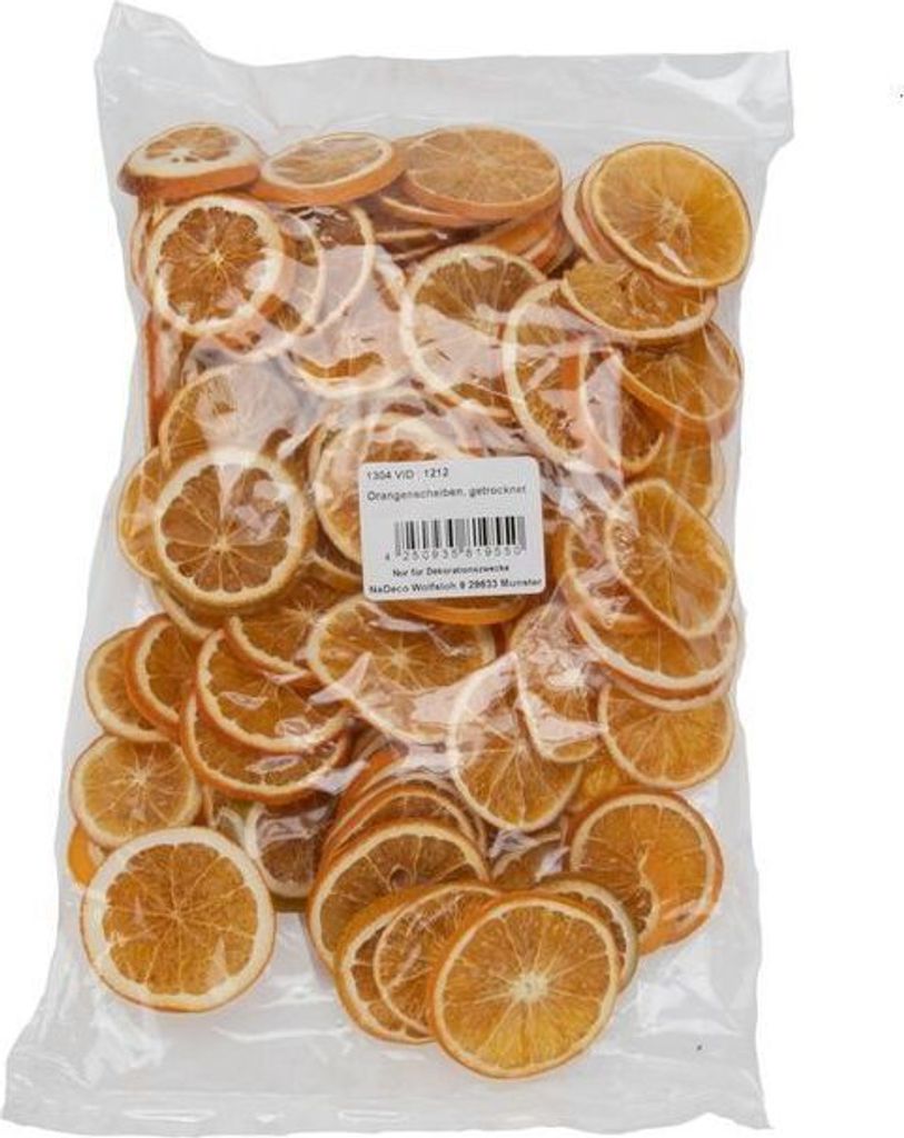 Orangenscheiben, getrocknet, im Beutel mit 250g