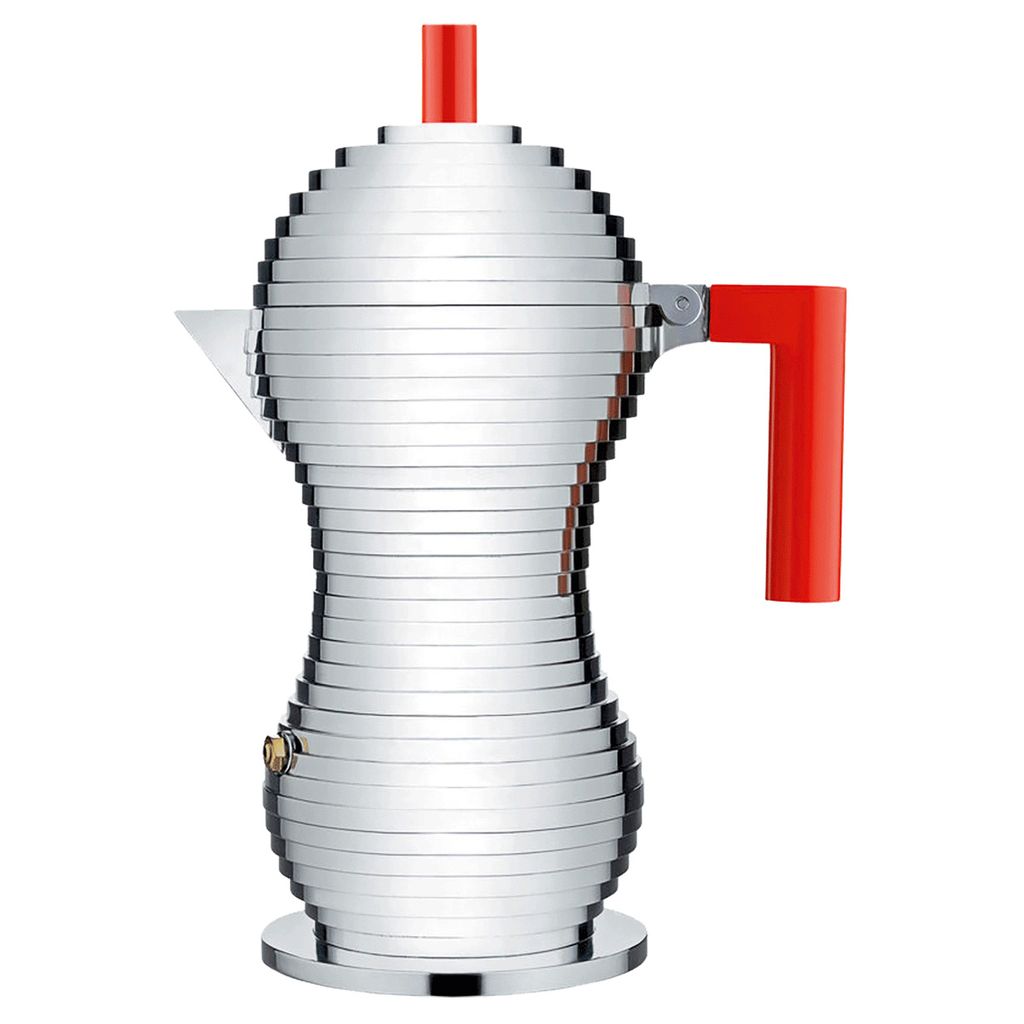 Alessi MDL02/6 R Pulcina Espressomaschine - Gußaluminium. Produktbild 
