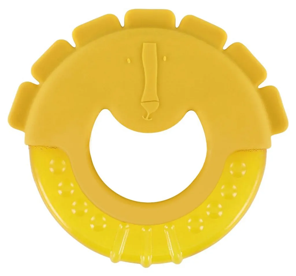 Anneau de dentition pour bébé Trixie Baby Mr. Lion silicone jaune froid