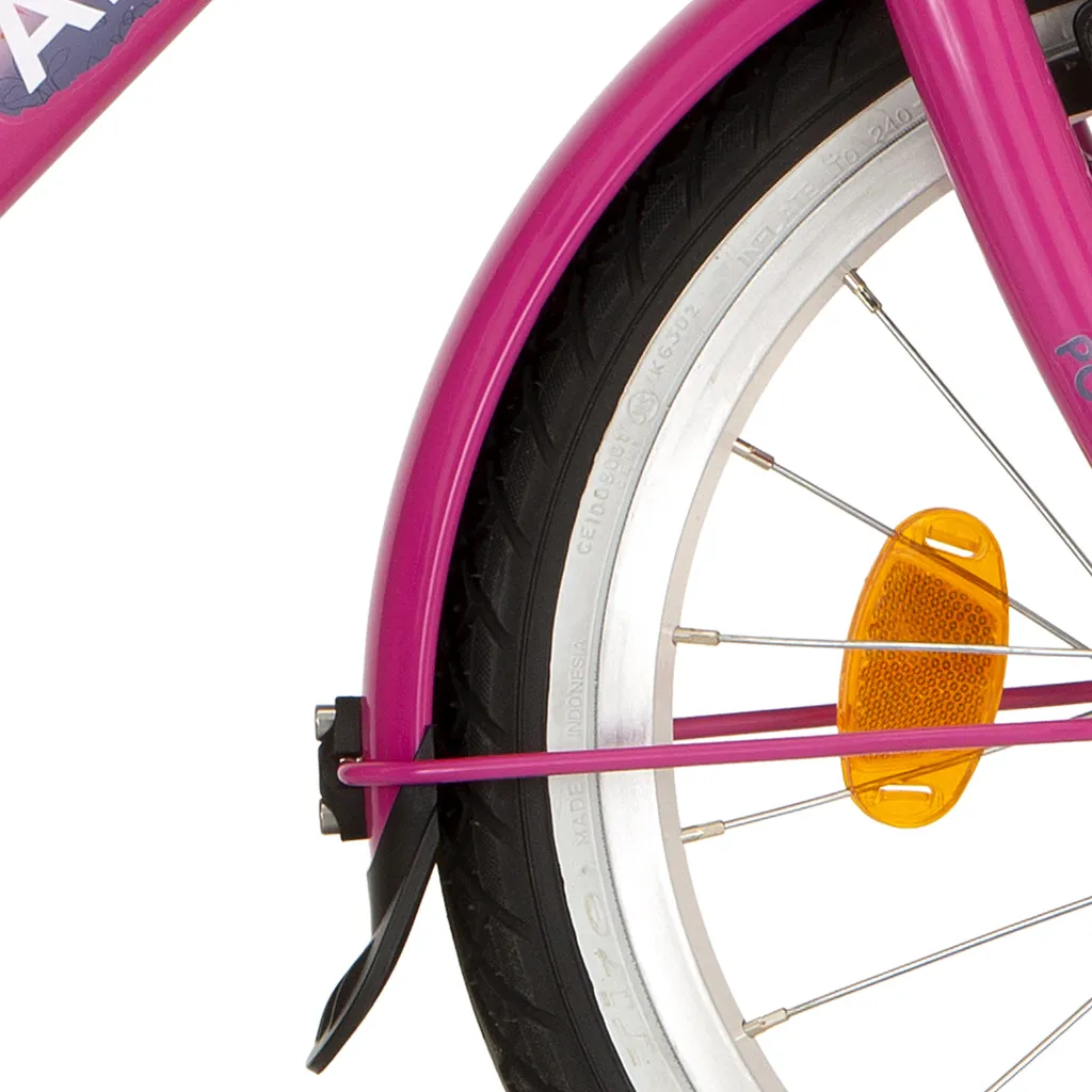 Garde-boue vélo Alpina Fender Set 16 GP rose bonbon pour enfant