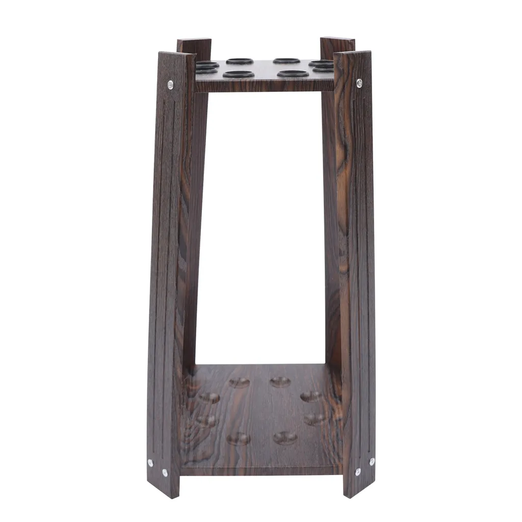 Support Billard 8 Trous Finition Bois Brun - Structure Stable au Sol - 4
