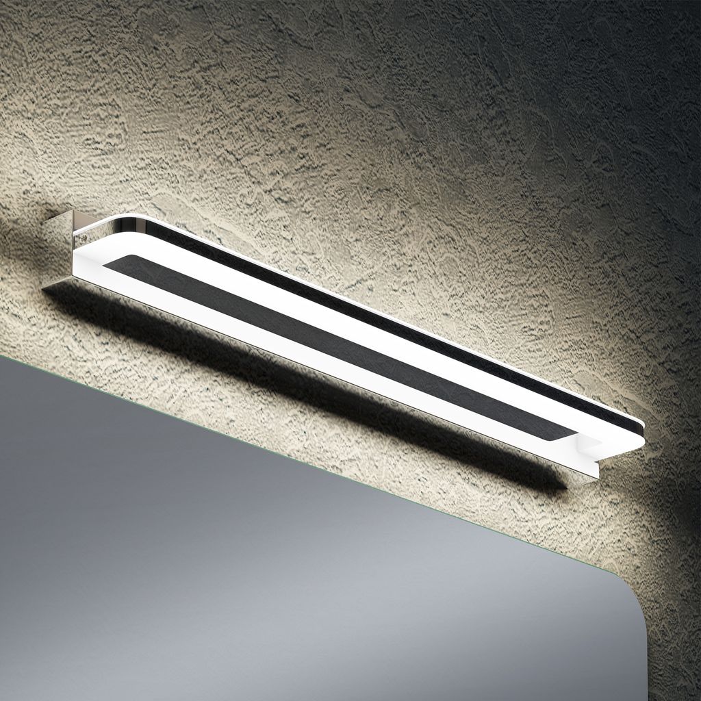 doporro LED Badezimmerleuchte Chrom 60cm - 14W Spiegellampe 4000K (Neutralweiß) - Stylische Wandleuchte für Badbeleuchtung SparkLuxe