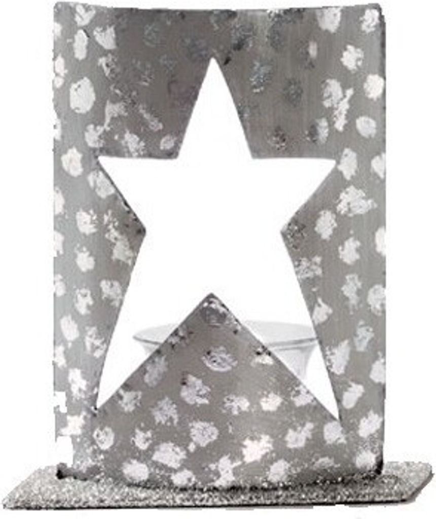 Metall Windlicht 'Stern', H: 13cm
