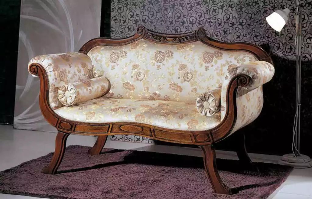 Klassischer Zweisitzer Textil Wohnzimmermöbel Luxus Sitzer Produktbild 