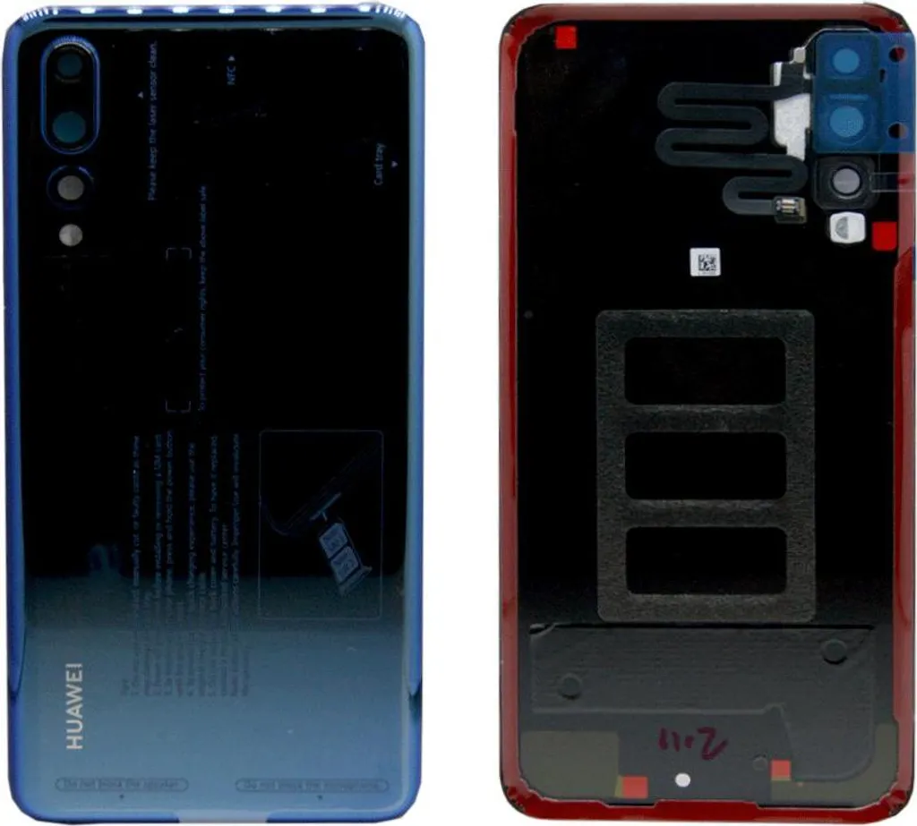 Couvercle de Batterie Bleu pour Huawei P20 Pro Dual Sim 02351WRT Original