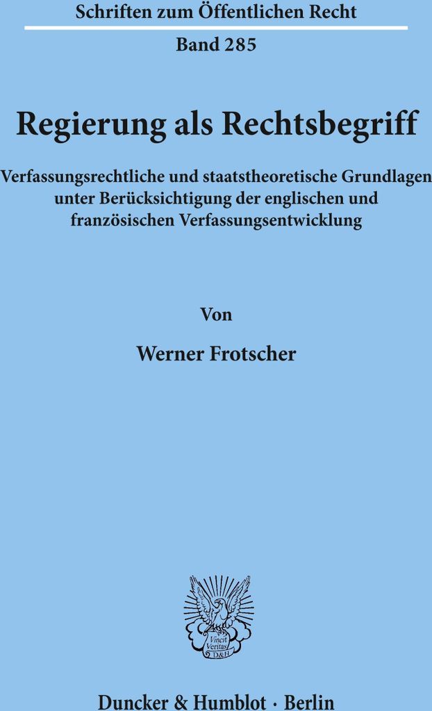 Regierung als Rechtsbegriff.