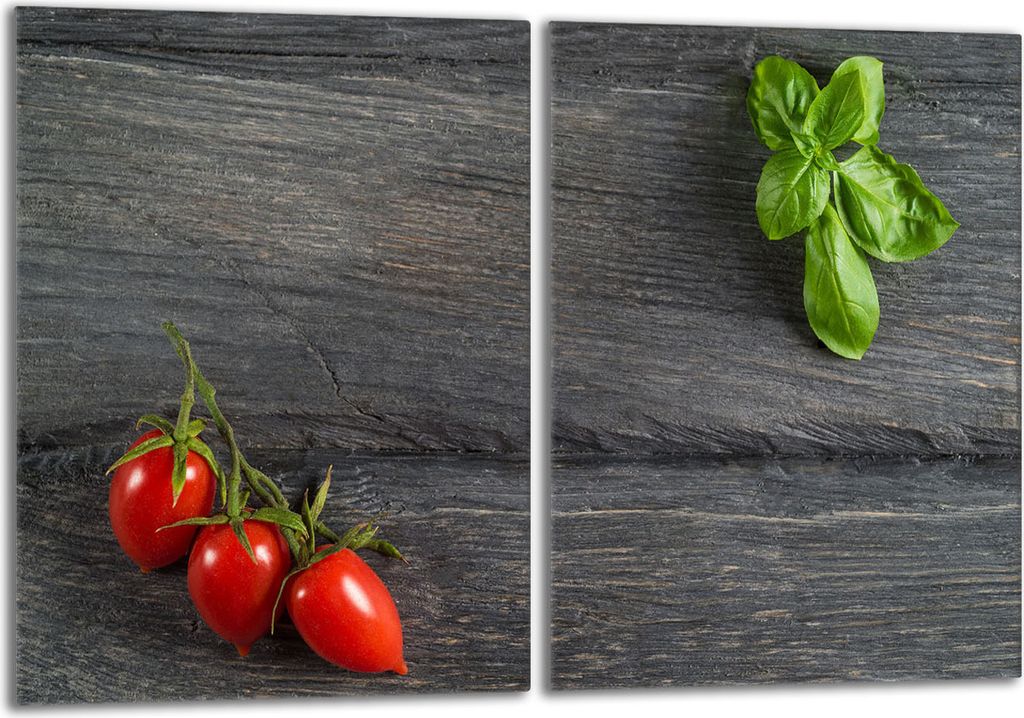 Glasschutzplatte für den Herd 2x40x52 Tomaten