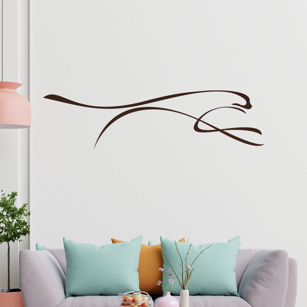 Raubkatze Linien Wandtattoo in 6 Größen - Wandaufkleber Wall Sticker - Dekoration, Küche, Wohnzimmer, Schlafzimmer, Badezimmer