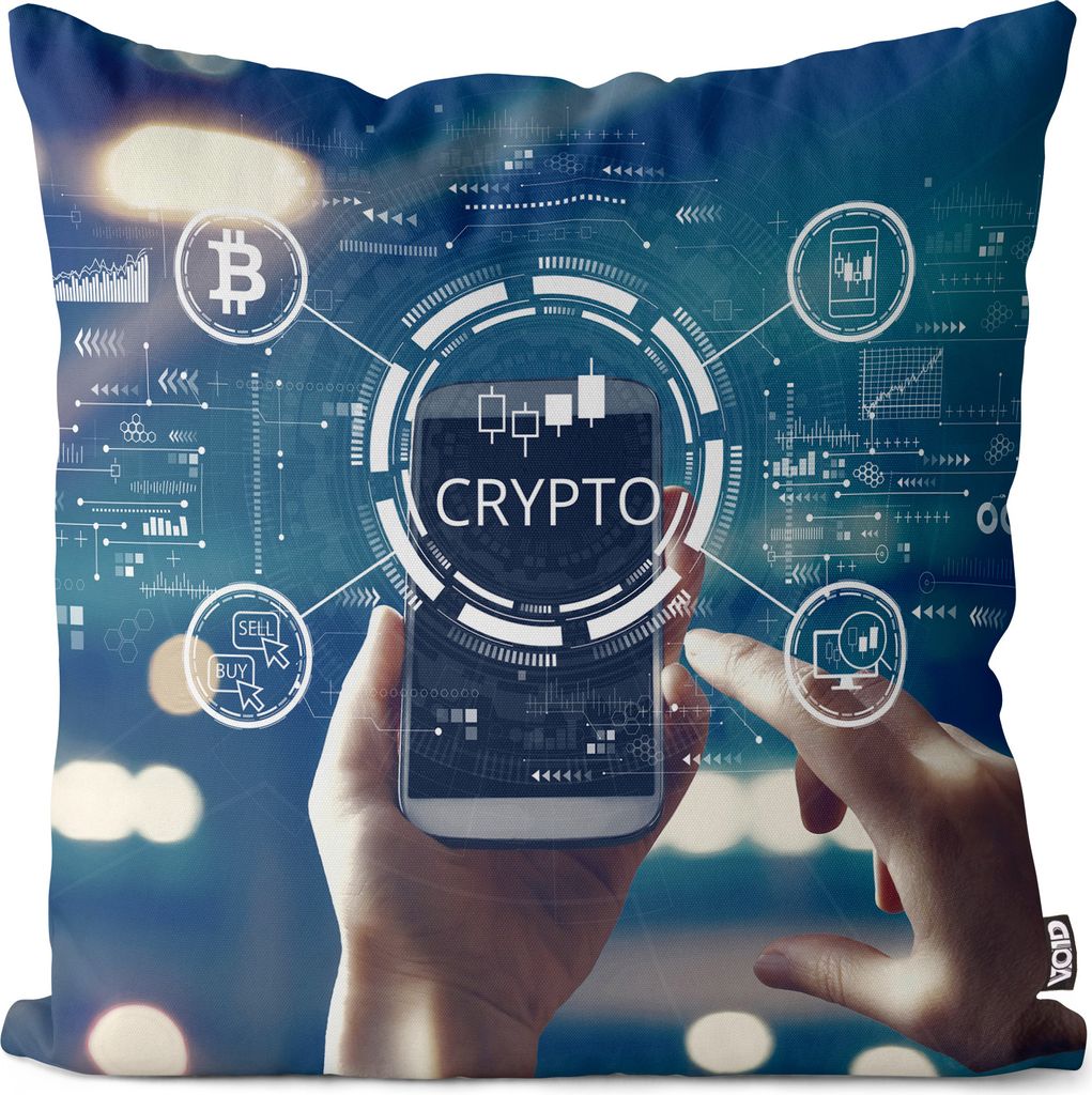 VOID Crypto Trading Digital Geld Kissenbezug Kissenhülle Polyester wasserfest Outdoor Indoor
