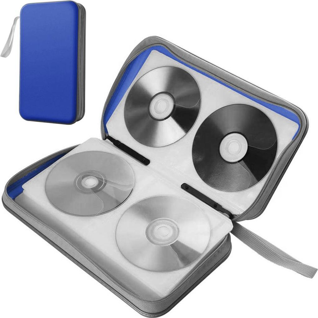 CD/DVD-Hülle mit 80 Tabletten Kapazität, Brieftaschenhalter, Film-CD-Aufbewahrungs-Organizer-Hülle für Zuhause, Auto, Reise-Disc-Paket