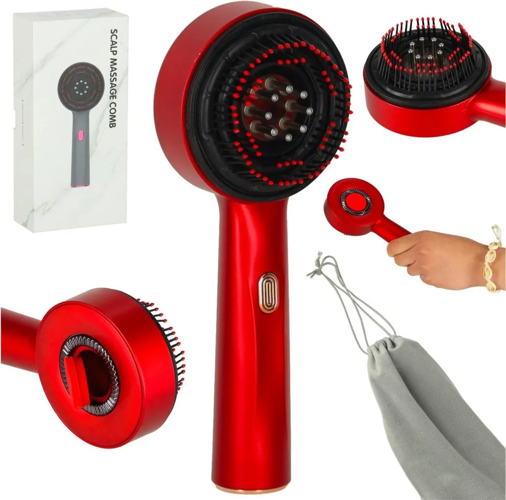 Masseur capillaire LED rouge avec applicateur d'huile haute précision