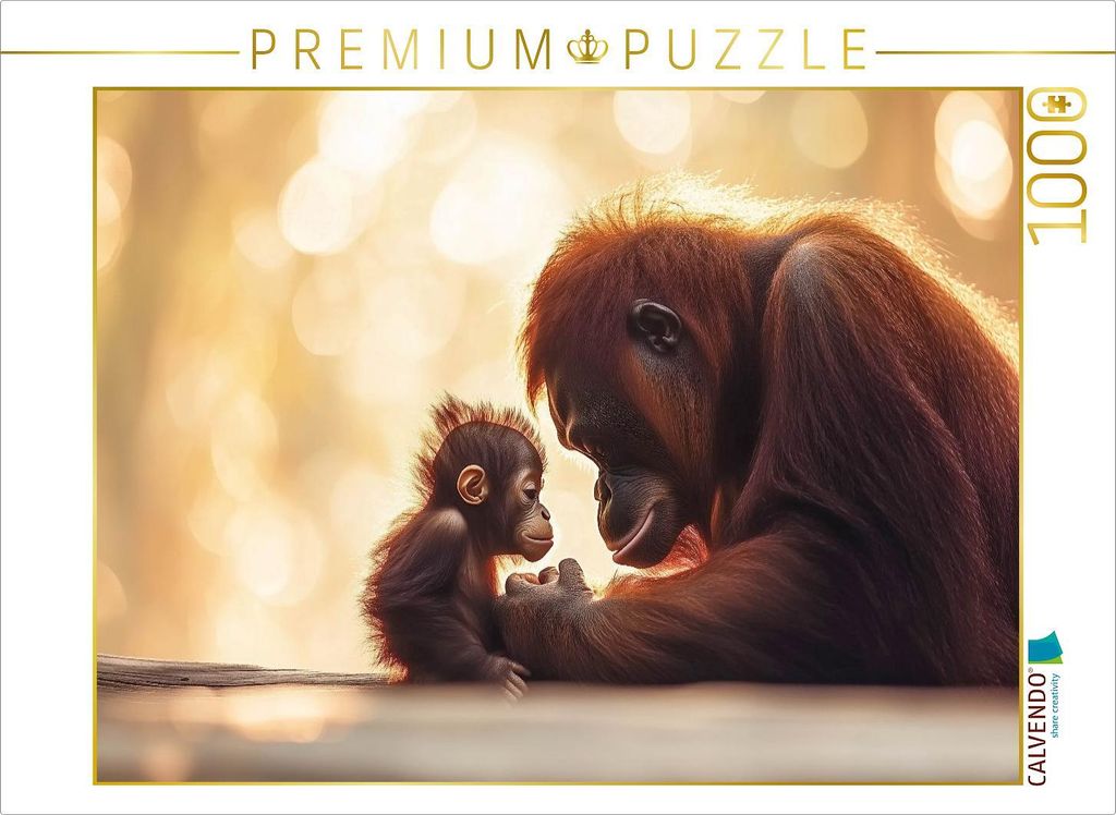 CALVENDO Puzzle In den Augen eines Wildtieres spiegelt sich die Seele der Freiheit | 1000 Teile Lege-Größe 64x48cm Foto-Puzzle für glückliche S...