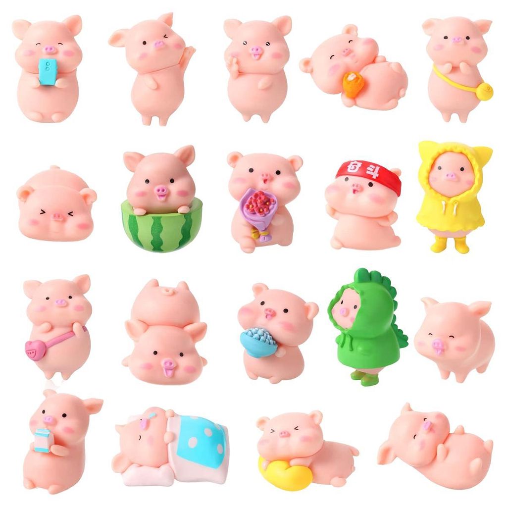 19 Glücksbringer Silvester,Glücksschweinchen Klein Glücksbringer Neujahr, Glücksbringer Schwein Neujahrsgeschenke Neujahrsglücksbringer Tischdeko