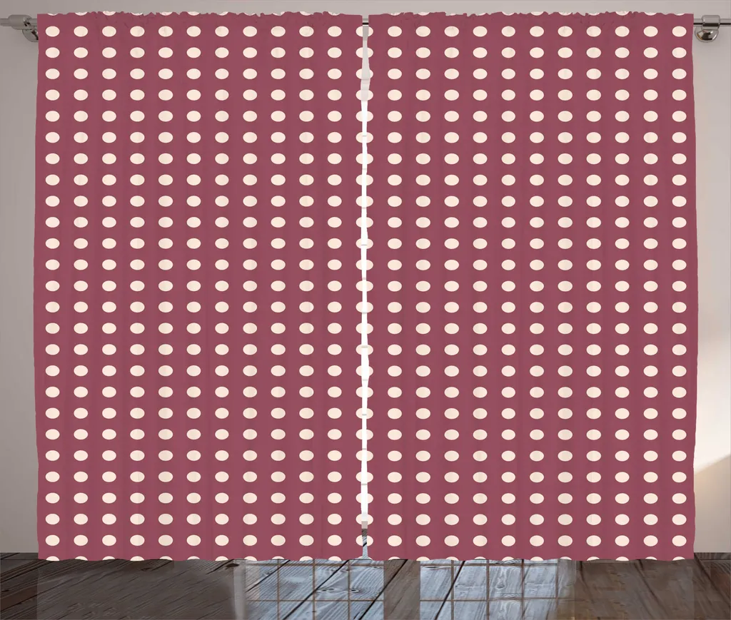 Rideau à Fronces Imprimé Bicolore Mauve et Champagne 280 x 225 cm