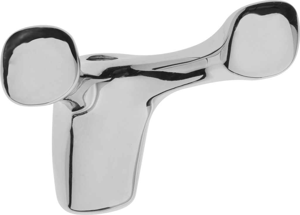 GTV - Kleiderhaken TOLEDO B0 - Oberfläche: Chrom glänzend - Außen: 79 x 58,8 x 38 mm - Garderobenhaken für Tür, Bad, Küche, Flur, Büro, DIY ...