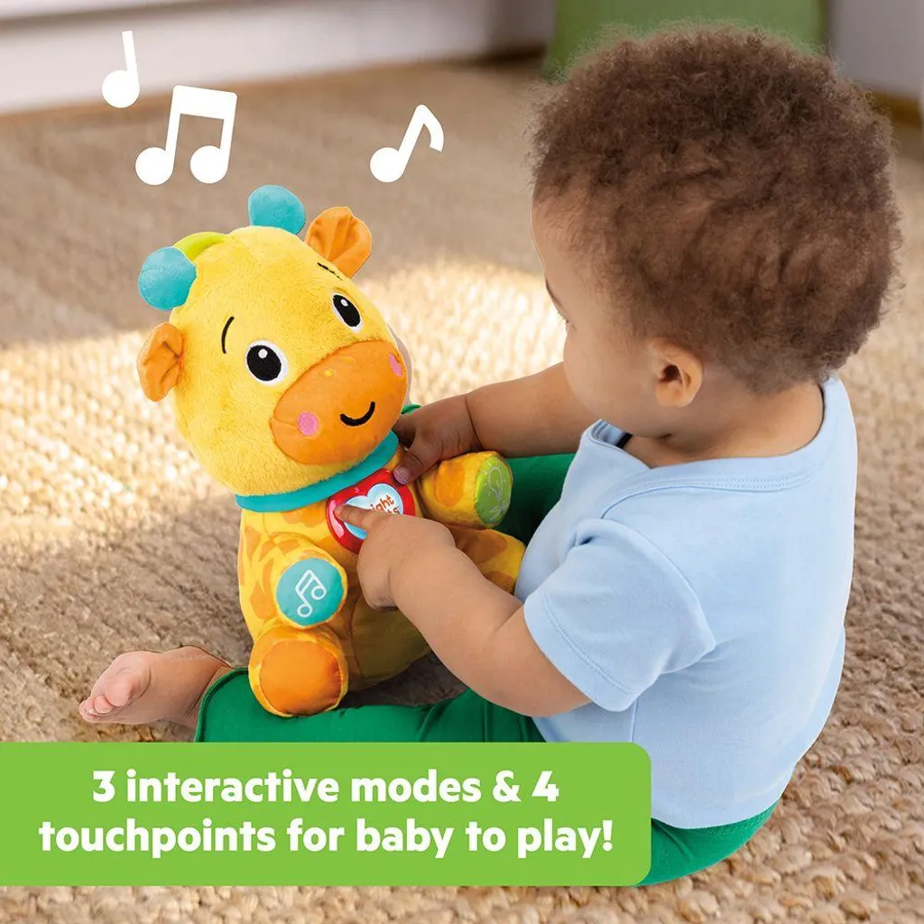 Bright Starts Chat & Cuddle Giraffe : Peluche Interactive Bébé Dès la Naissance