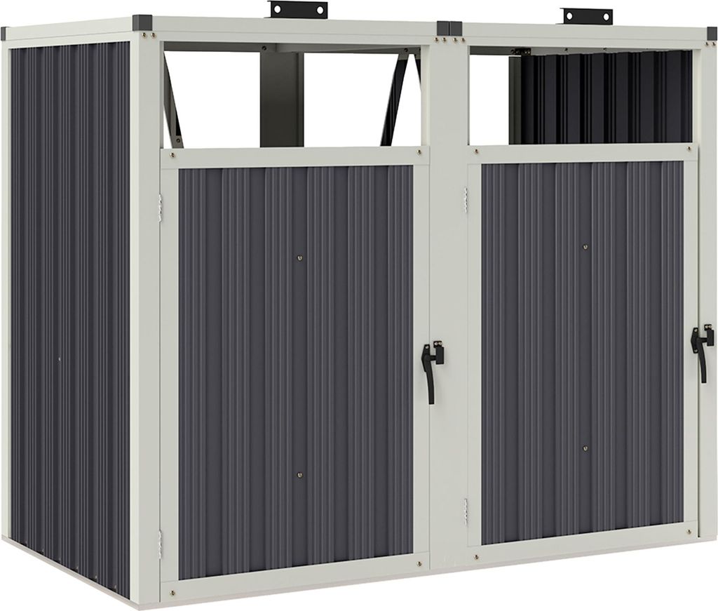 Outsunny Abri pour 2 poubelles 240L, cache poubelle Image du produit 