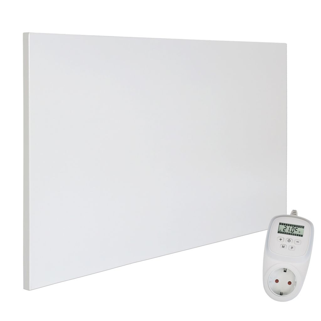VIESTA Infrarot Wandheizung mit Thermostat [FERNBEDIENUNG + WIFI STEUERUNG] – Infrarotheizung Wandmontage Heizkörper – Carbon Crystal Infrar...